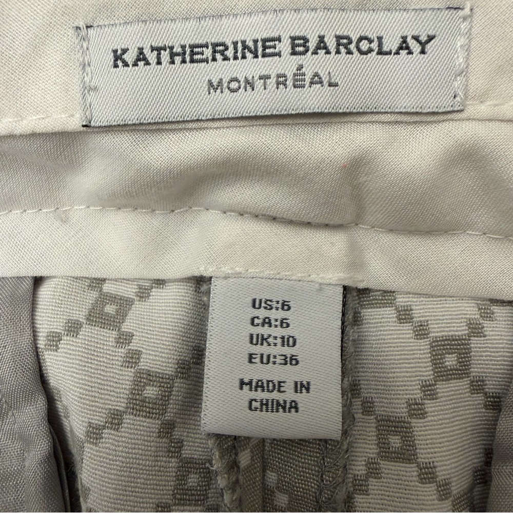 Katherine Barclay Geometric Gray Ankle Pants Size 6 - Picture 4 of 8